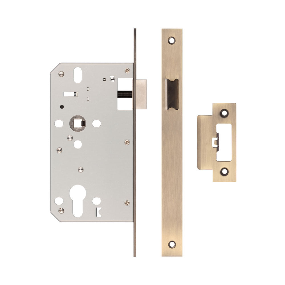 High quality image of Frelan - 72mm Antique Brass Din Euro Latch 60mm Backset Sku. JL-DL60AB
