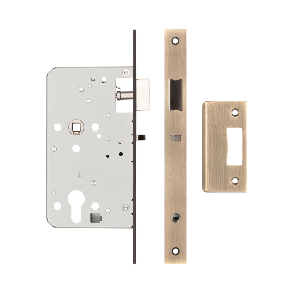 High quality image of Frelan - 72mm Antique Brass Din Euro Nightlatch 60mm Backset Sku. JL-DNL60AB