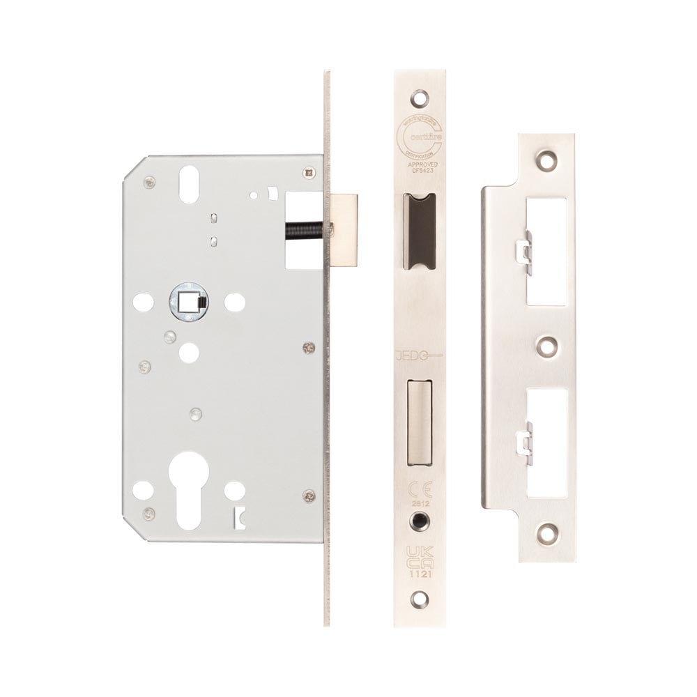 High quality image of Frelan - Jedo 72mm Din Sashlocks 60mm Backset Satin Stainless Steel Sku. JL-DS60SSS