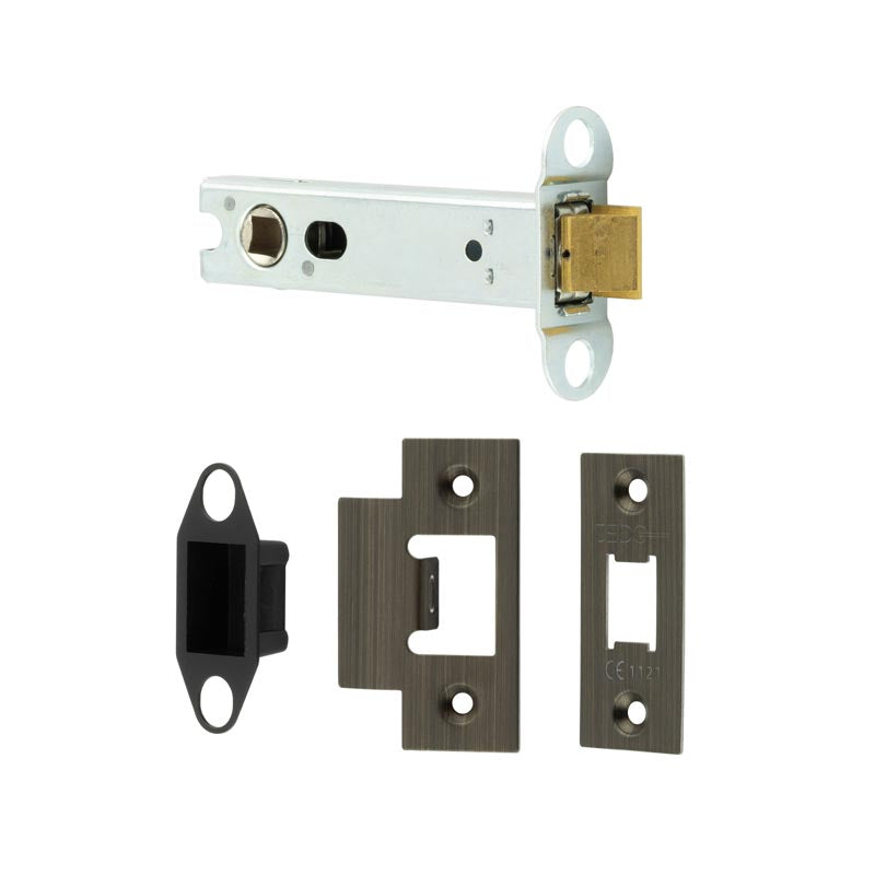 High quality image of Frelan - Jedo Heavy Duty Tubular Latches - 45 Degree Short Travel 102mm Antique Brass Sku. JL-HDT102AB