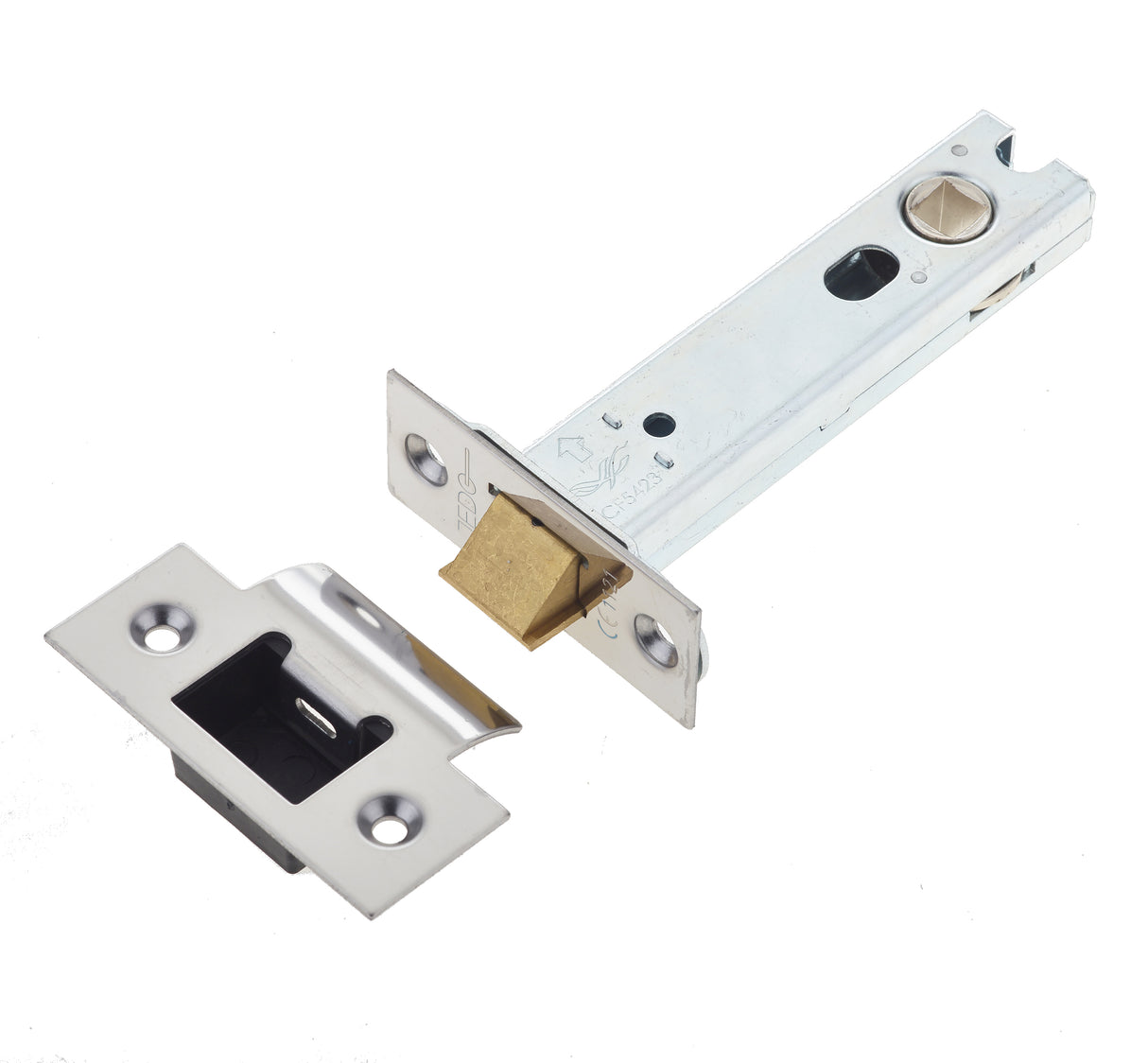 High quality image of Frelan - Jedo Heavy Duty Tubular Latches - 45 Degree Short Travel 102mm Polished Stainless Steel Sku. JL-HDT102PSS