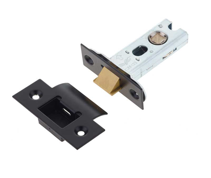 High quality image of Frelan - Jedo Heavy Duty Tubular Latches - 45 Degree Short Travel 64mm Black Sku. JL-HDT64BL
