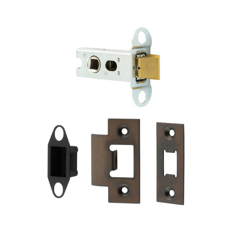 High quality image of Frelan - Jedo Heavy Duty Tubular Latches - 45 Degree Short Travel 64mm Dark Bronze Sku. JL-HDT64DB