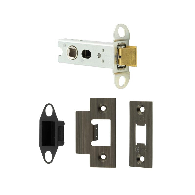 High quality image of Frelan - Jedo Heavy Duty Tubular Latches - 45 Degree Short Travel 76mm Antique Brass Sku. JL-HDT76AB