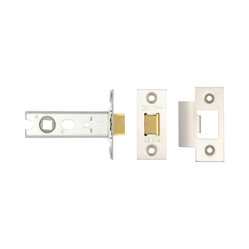 High quality image of Frelan - 76mm Heavy Duty Tubular Latch - Satin Stainless Steel | Sku. fh-jl-hdt76ss | Trade Door Handles.