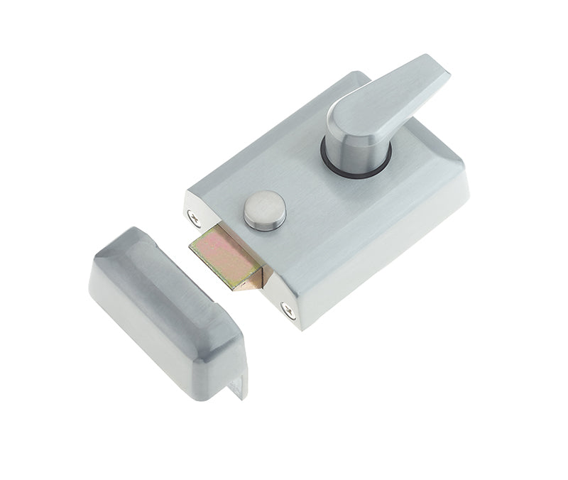 High quality image of Frelan - Jedo Standard Stile Night Latches 90mm Satin Chrome Sku. JL5021SC