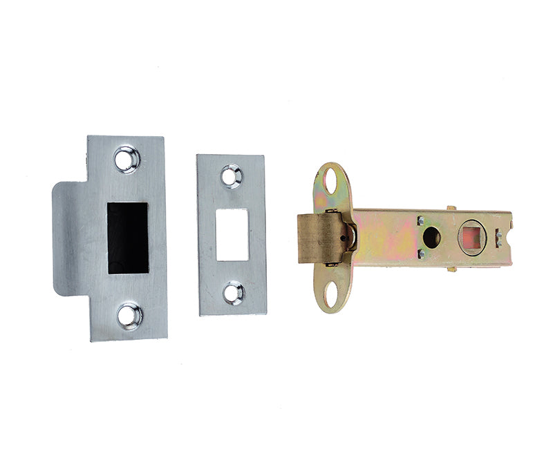 High quality image of Frelan - Jedo Double Sprung Tubular Latches 150mm Polished Brass / Satin Chrome Sku. JL6666S-150