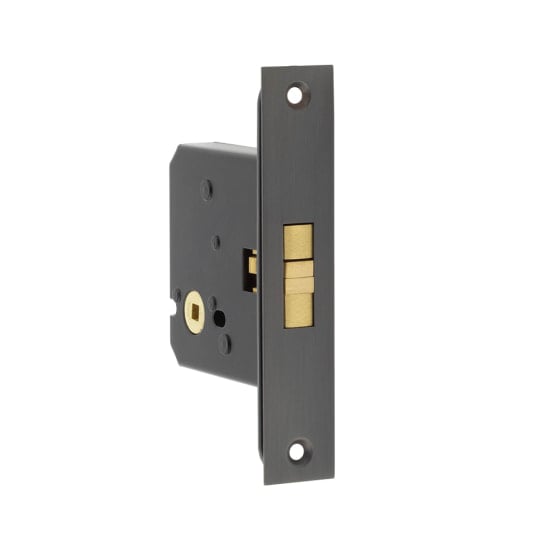 High quality image of Frelan - Jedo Sliding Door Bathroom Lock Dark Bronze Sku. JL840DB
