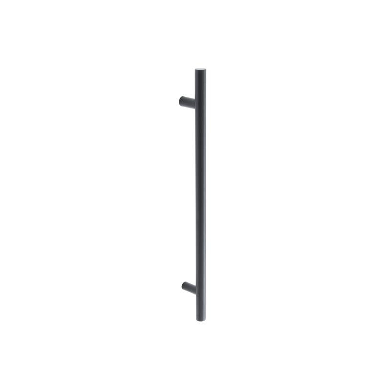 High quality image of Frelan - Nero Guardsman Pull Handles 600x25mm Bolt Through Matt Black Sku. JMB222B