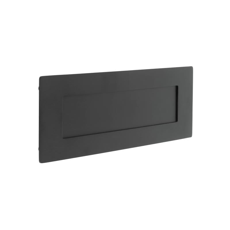 High quality image of Frelan - Stainless Steel Letterplates 330x100mm Matt Black Sku. JMB3009
