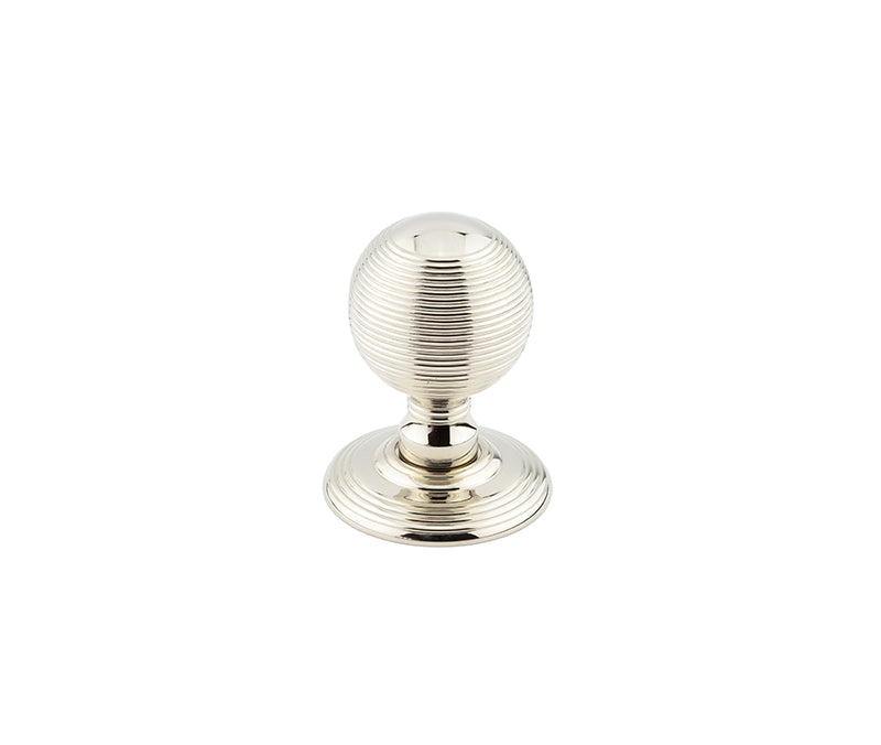 High quality image of Frelan - Jedo Reeded Mortice Door Knobs 62mm Polished Nickel Sku. JR8MPN