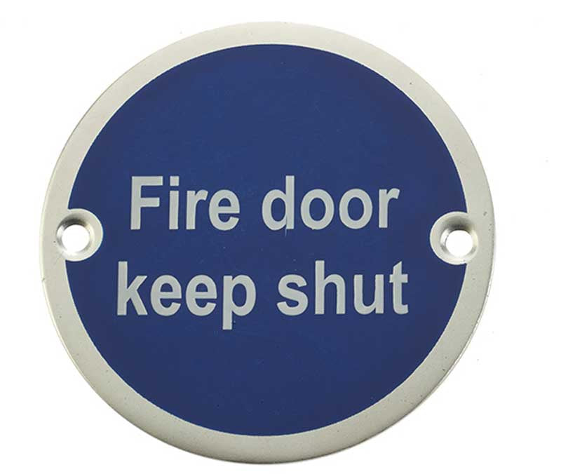 High quality image of Frelan - Stainless Steel Fire Door Keep Shut 75mm Satin Anodised Aluminium Sku. JS100SAA