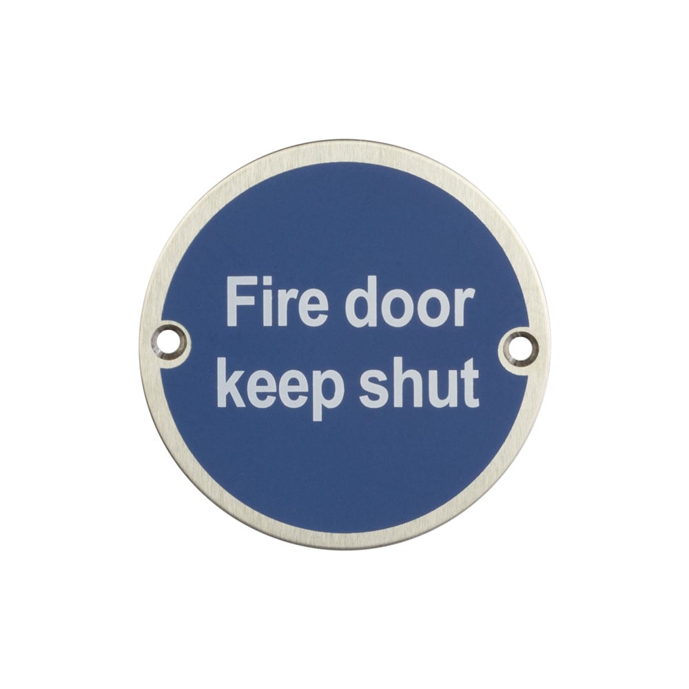 High quality image of Frelan - Stainless Steel Fire Door Keep Shut 75mm Satin Stainless Steel Sku. JS100SSS