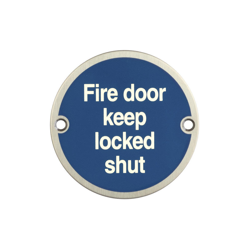 High quality image of Frelan - Stainless Steel Fire Door Keep Locked Shut 75mm Satin Stainless Steel Sku. JS109SSS