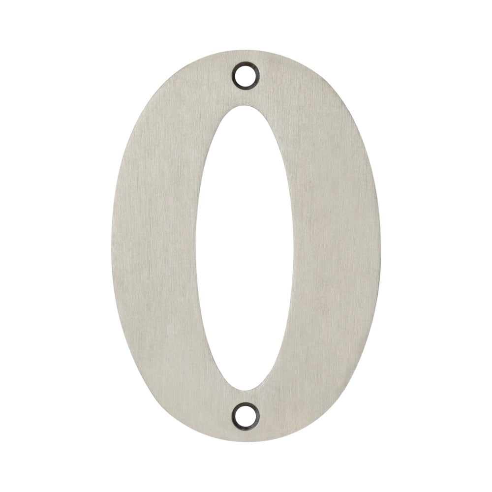 High quality image of Frelan - 100mm Numerals SSS Finish 100mm Satin Stainless Steel No. 0 Sku. JSS-0