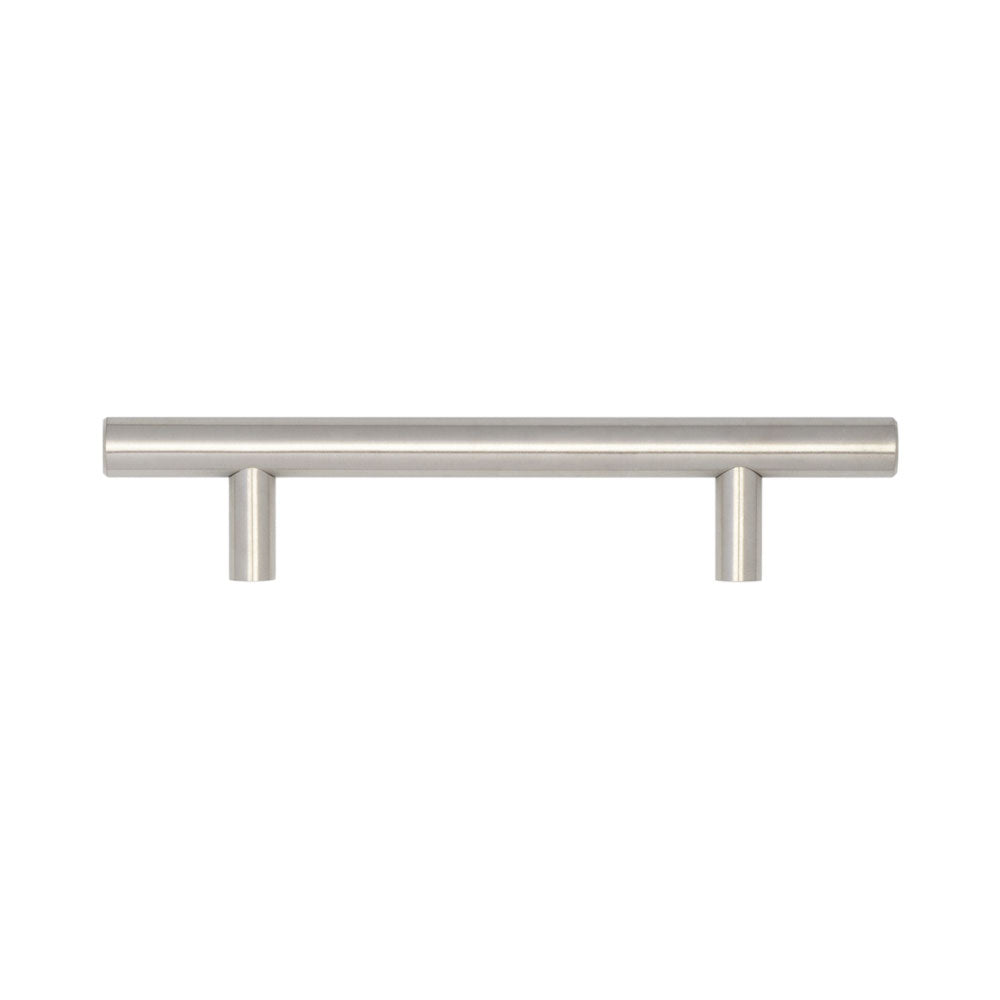 High quality image of Frelan - T Bar Cabinet Handle 444mm (384mm Centres) - Grade 202 Satin Stainless | Sku. fh-jss112c | Trade Door Handles.