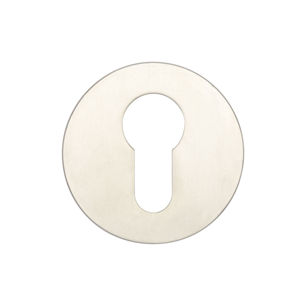 High quality image of Frelan - Stainless Steel Euro profile Escutcheons Grade 201 52x8mm Satin Stainless Steel Sku. JSS28