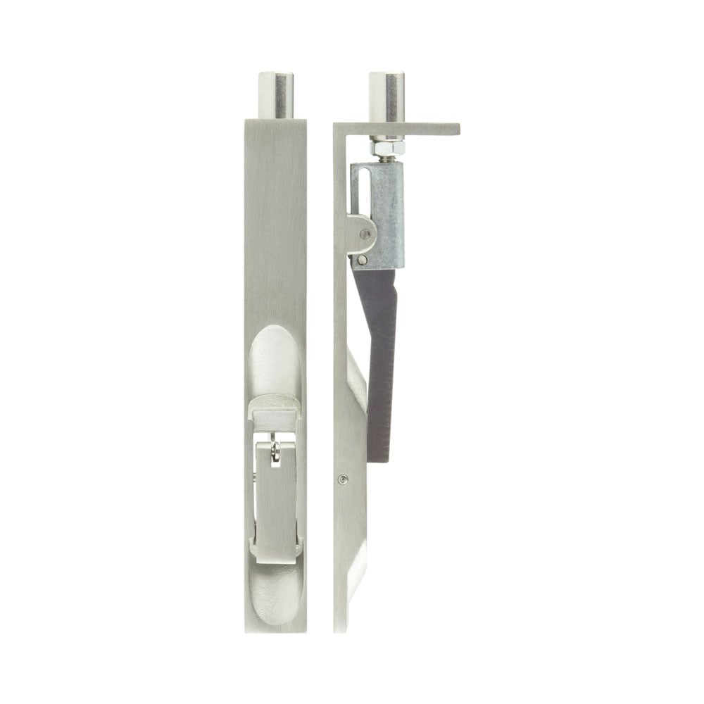 High quality image of Frelan - Stainless Steel Lever Action Flushbolts Square Forend 150x20mm Satin Stainless Steel Sku. JSS50