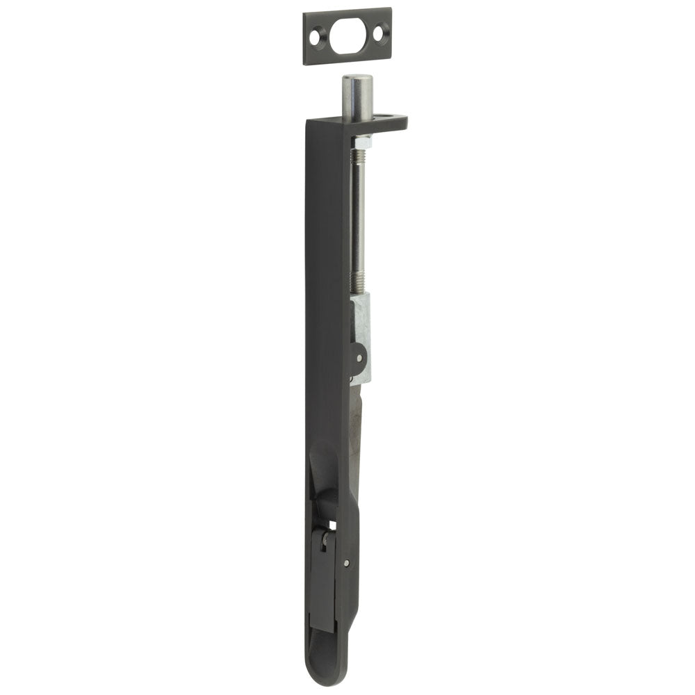 High quality image of Frelan - Lever Action Flushbolts Radiused Forend 203x20mm Dark Bronze Sku. JSS51RDB