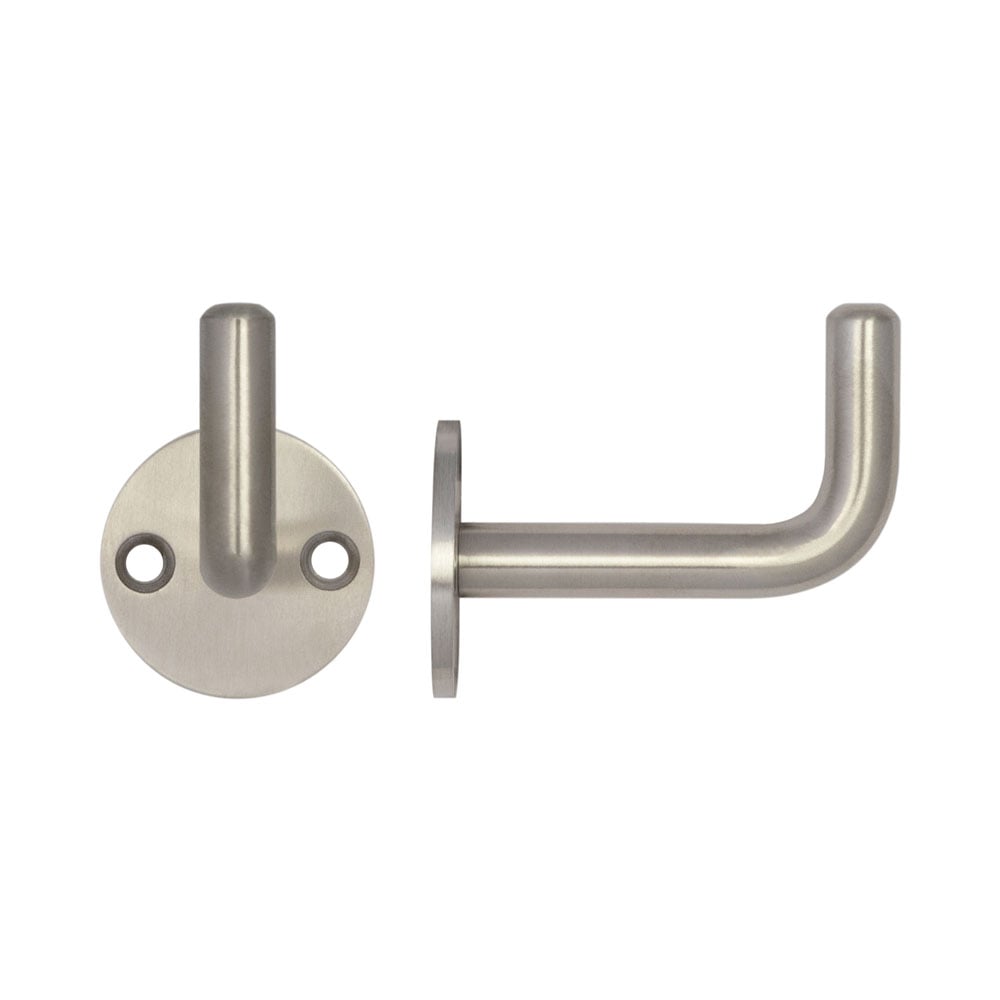 High quality image of Frelan - Single Robe Hook 48mm Satin Stainless Steel Sku. JSS666