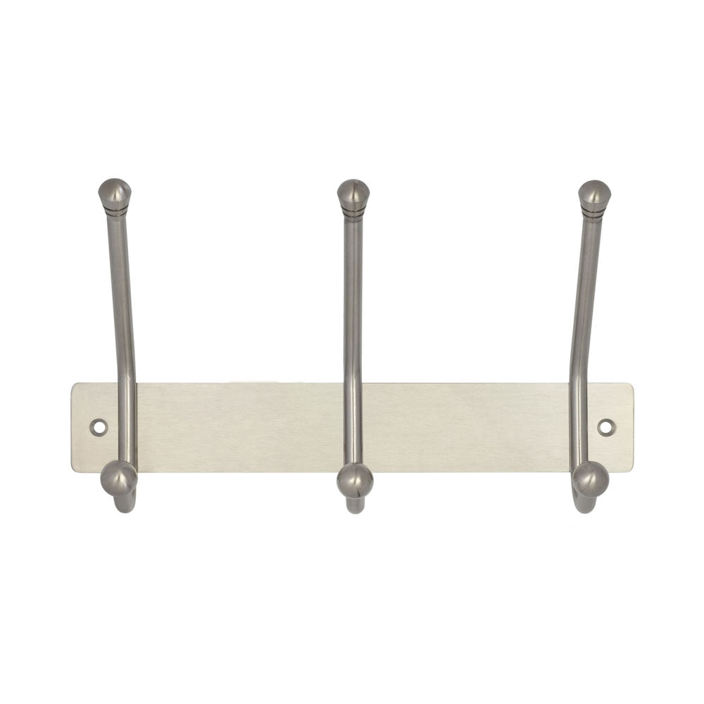 High quality image of Frelan - 3 Hook 250x40mm Grade 304 - Satin Stainless Steel | Sku. fh-jss800 | Trade Door Handles.