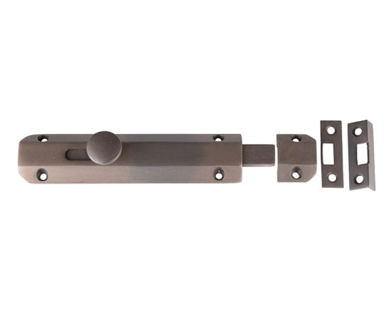 High quality image of Frelan - Jedo Architectural Slide Door Bolts 150x35mm Dark Bronze Sku. JV168DB