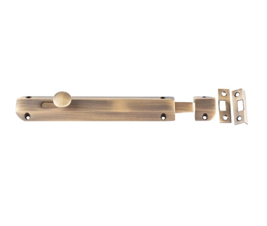 High quality image of Frelan - Jedo Architectural Slide Door Bolts 200x35mm Antique Brass Sku. JV169AB
