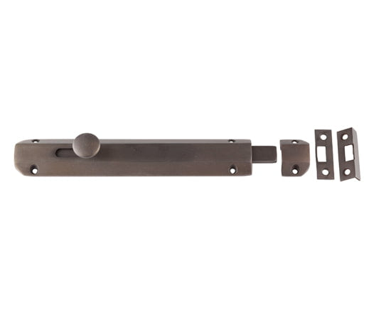 High quality image of Frelan - Jedo Architectural Slide Door Bolts 200x35mm Dark Bronze Sku. JV169DB