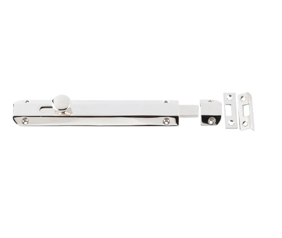 High quality image of Frelan - Jedo Architectural Slide Door Bolts 200x35mm Polished Nickel Sku. JV169PN