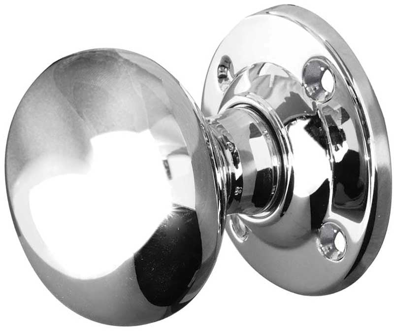 High quality image of Frelan - Jedo Mushroom Mortice Door Knobs 51mm Diameter 51mm Polished Chrome Sku. JV172APC