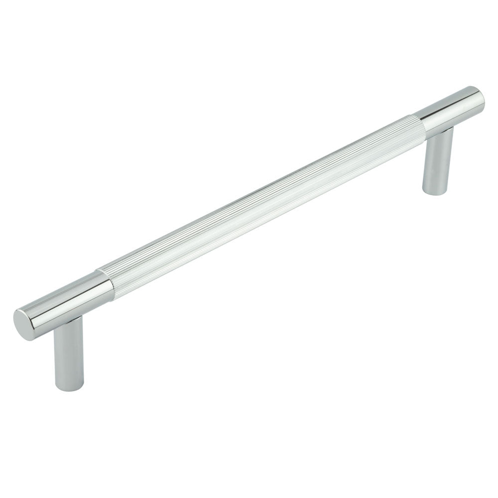 High quality image of Frelan - Venice Linear Knurled 300x19mm Polished Chrome Pull Handle Face Fix Sku. JV1803PCFF