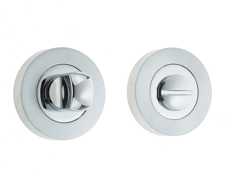 High quality image of Frelan - Jedo Dual Turns & Releases 50mm Round Rose no Indicator Polished Chrome / Satin Chrome Sku. JV2666PCSC