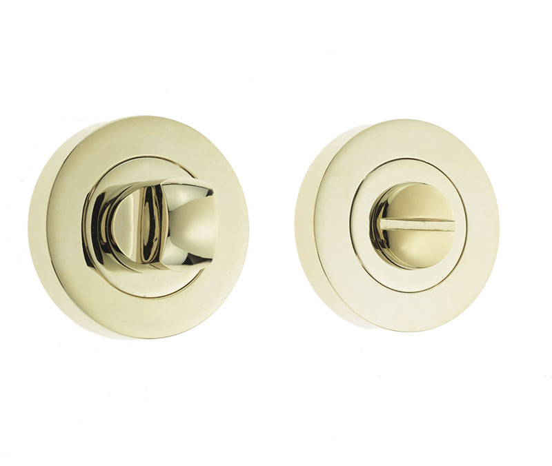 High quality image of Frelan - Jedo Designer Turns & Releases 50mm Round Rose no Indicator 50x10mm Brass Finish Sku. JV2666PVD