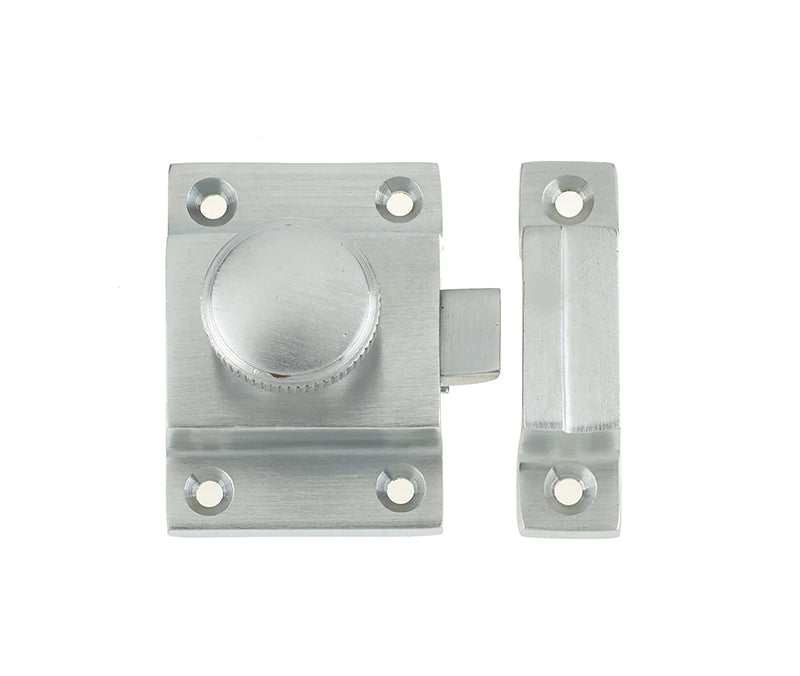High quality image of Frelan - Jedo Cabinet Catch 56x36mm Satin Chrome Sku. JV360SC