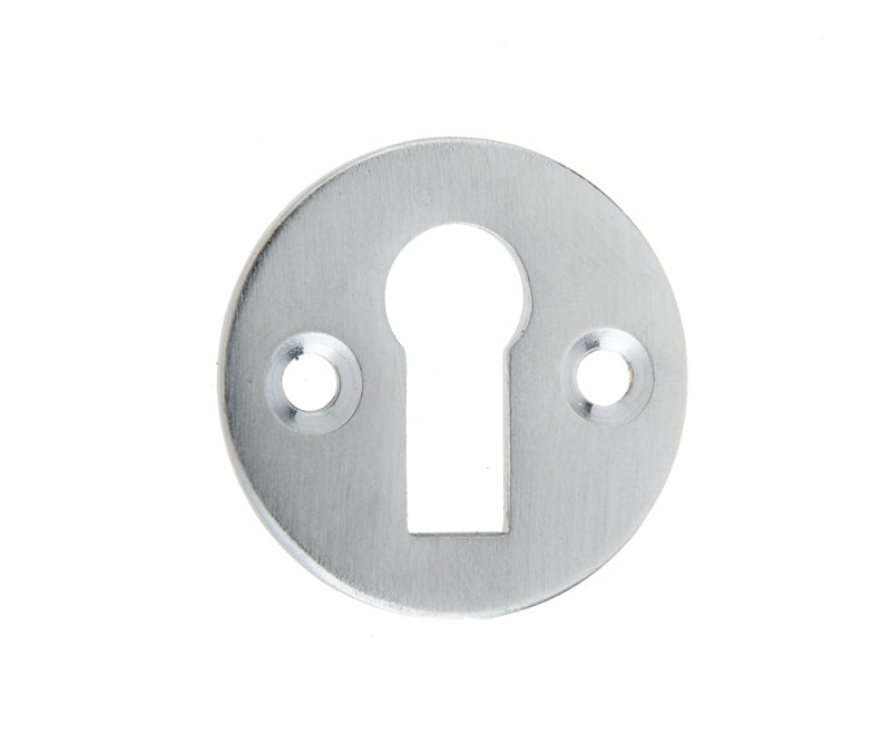 High quality image of Frelan - Jedo Round Open Escutcheon Standard Keyway 32mm Satin Chrome Sku. JV41SC