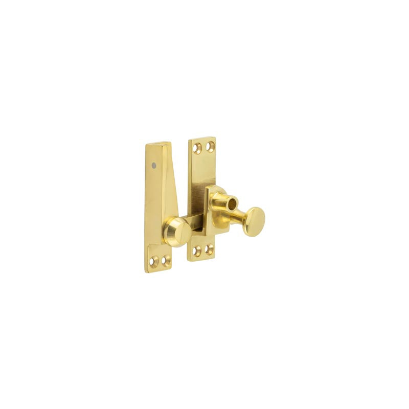 High quality image of Frelan - Jedo Lockable Quadrant Sash Fasteners 70x20mm Polished Brass Sku. JV4200LPB