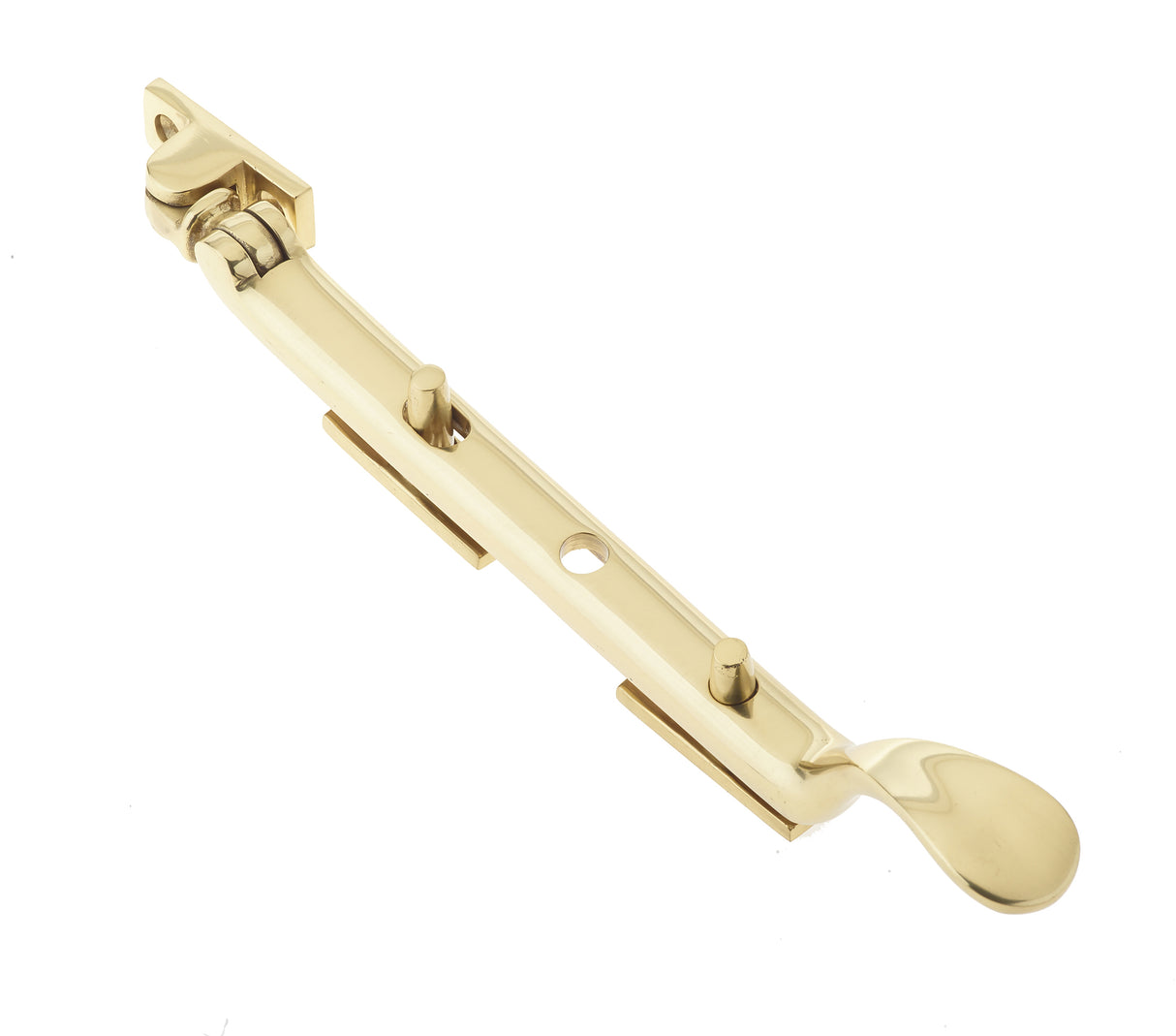 High quality image of Frelan - Victorian Casement Stays 200mm Polished Brass Sku. JV44APB