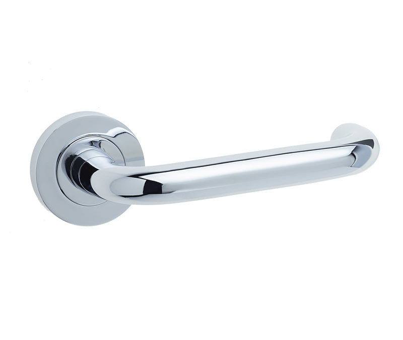 High quality image of Frelan - Thame Door Handle on Rose Polished Chrome Sku. JV502PC