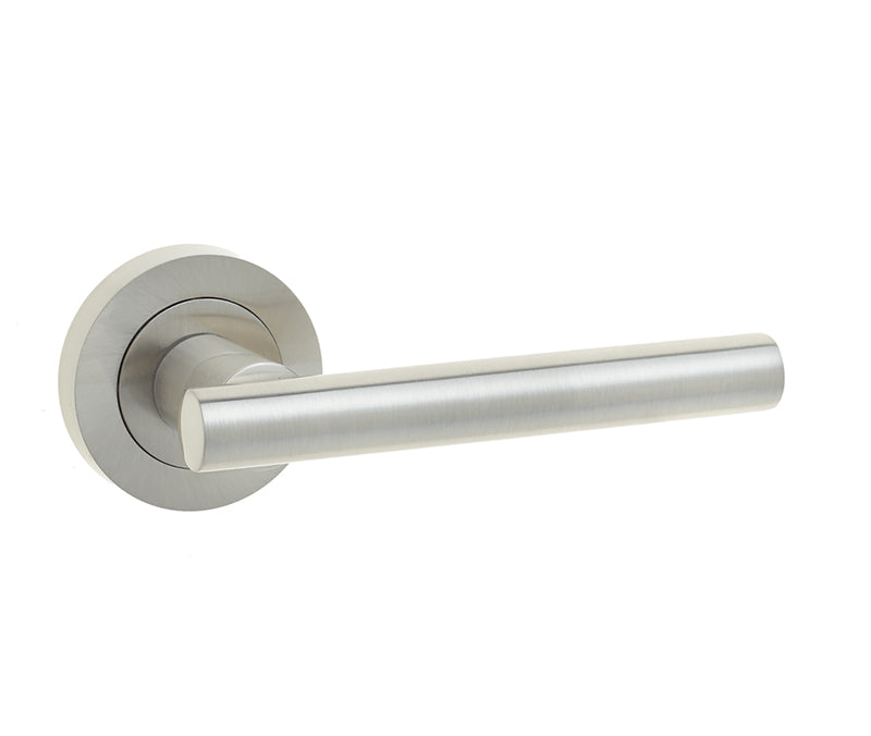 High quality image of Frelan - Petra Door Handles Satin Nickel Sku. JV508SN