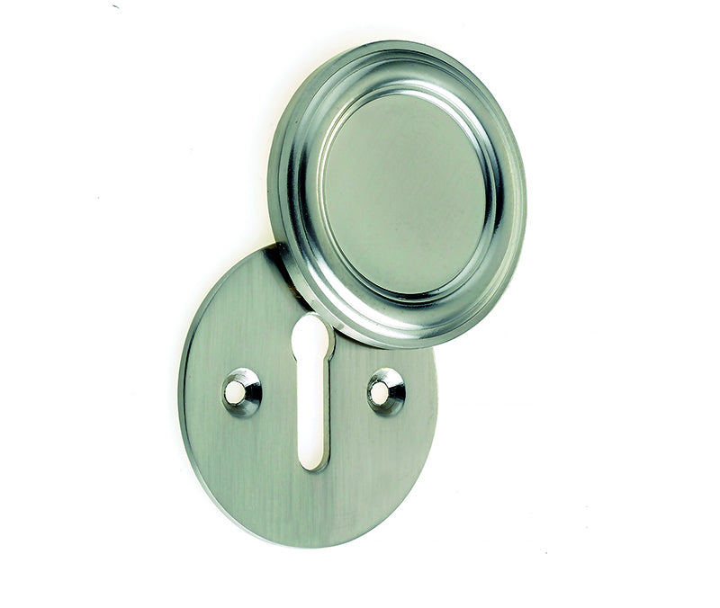 High quality image of Frelan - Jedo Parisian Covered Escutcheon 42mm Satin Nickel Sku. JV605SN