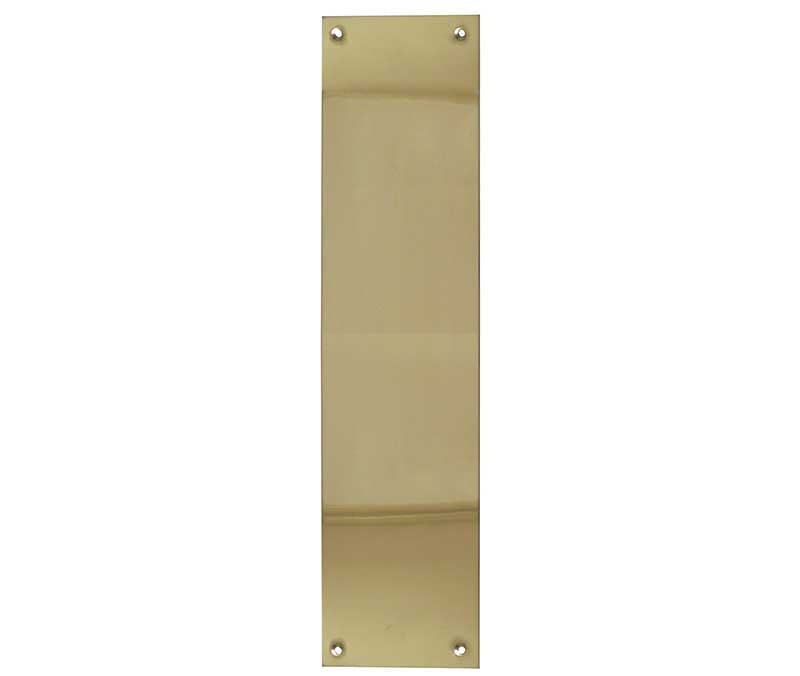 High quality image of Frelan - Jedo Plain Fingerplates 350x75mm Polished Brass Sku. JV78PB