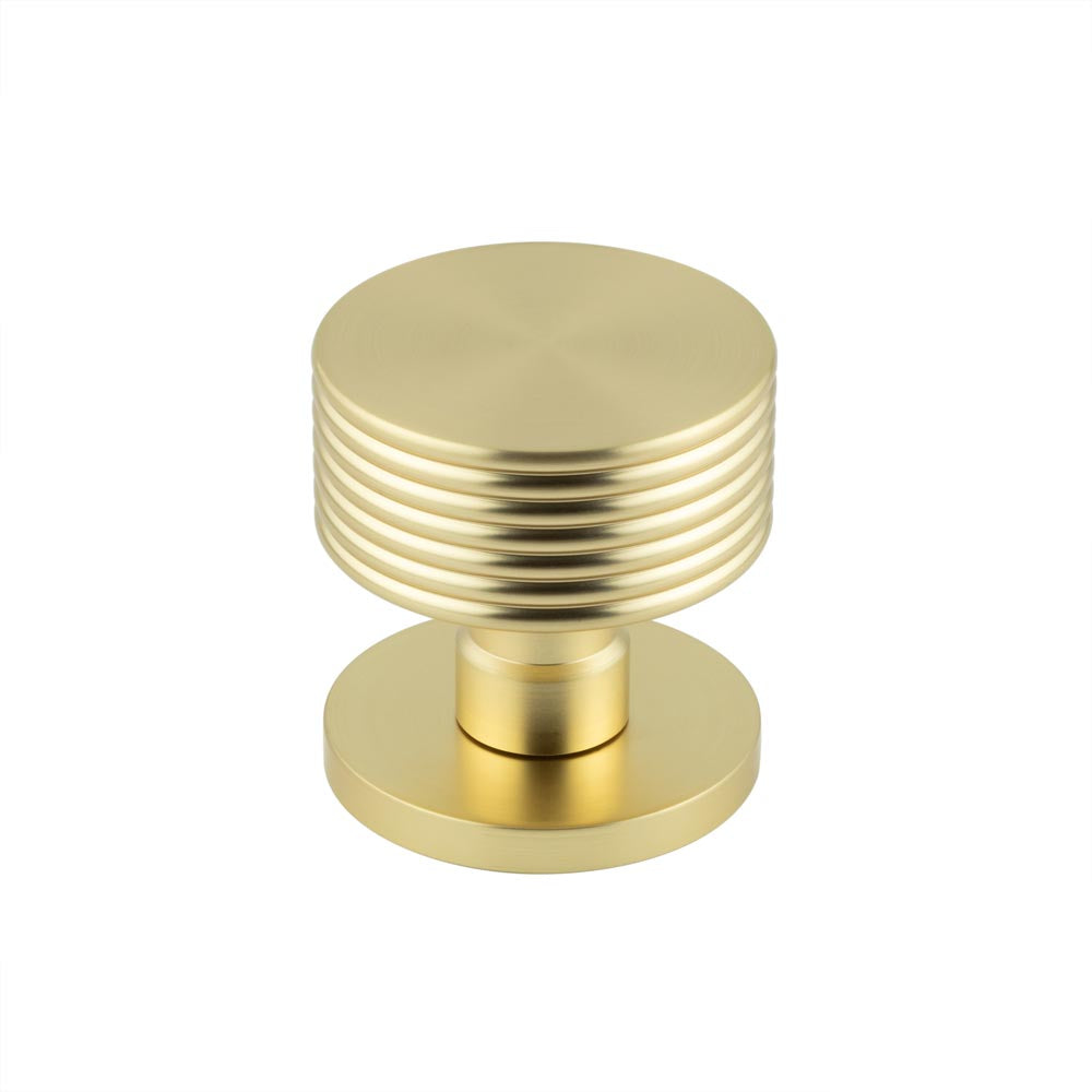 High quality image of Frelan - Ribbon Satin Brass Mortice Knob Sku. JV802SB