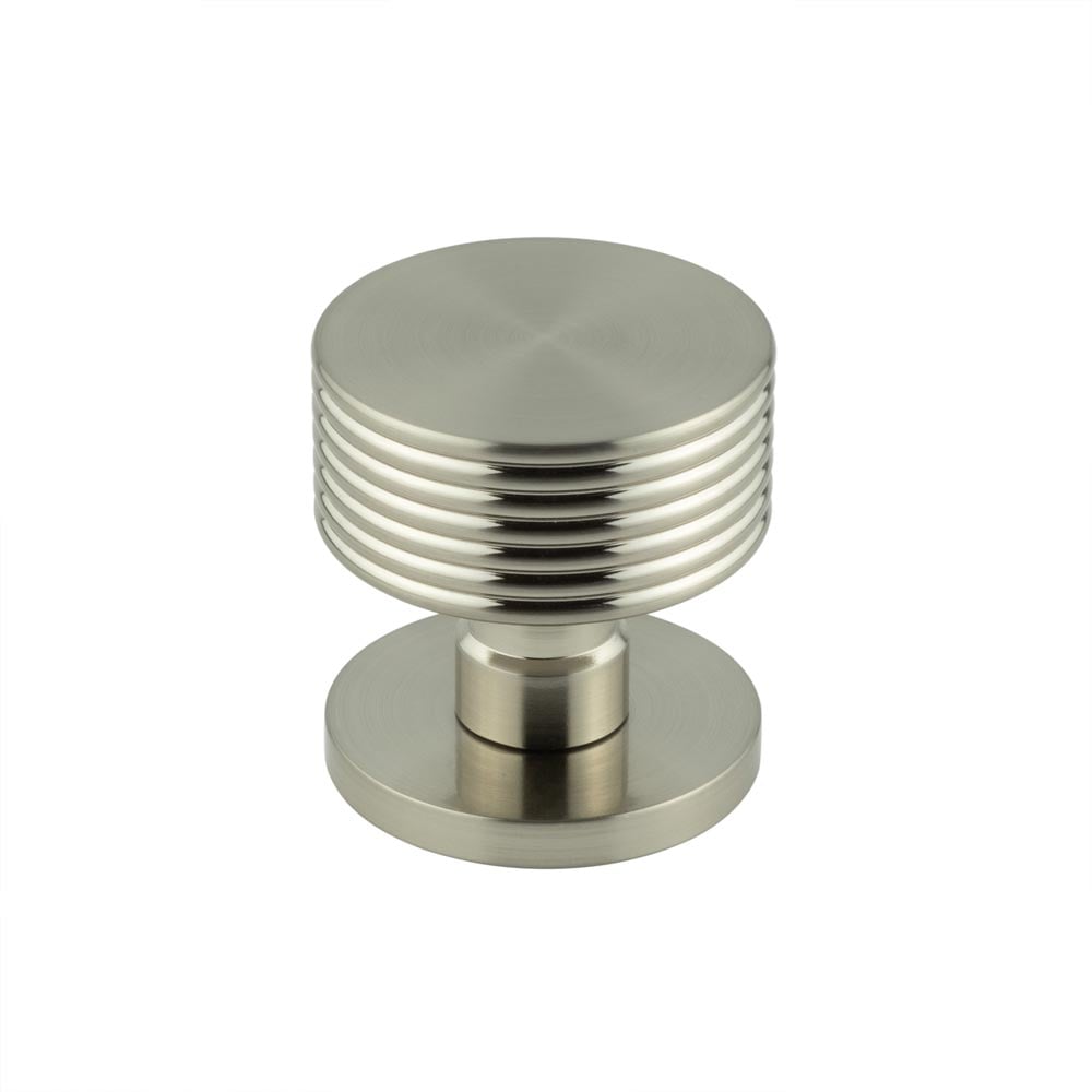 High quality image of Frelan - Ribbon Satin Nickel Mortice Knob Sku. JV802SN