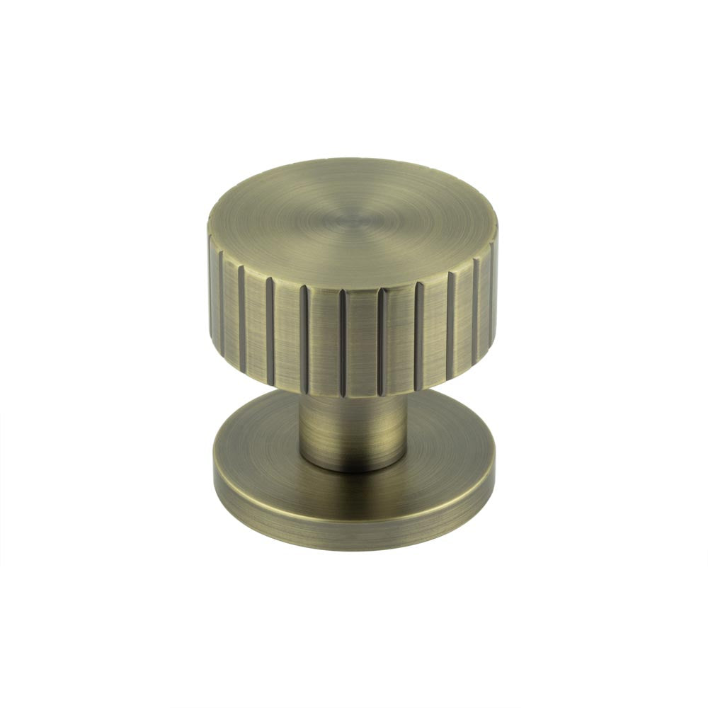 High quality image of Frelan - Cog Antique Brass Mortice Knob Sku. JV803AB