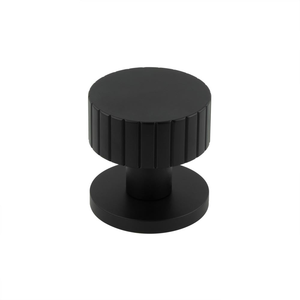 High quality image of Frelan - Cog Black Mortice Knob Sku. JV803MB