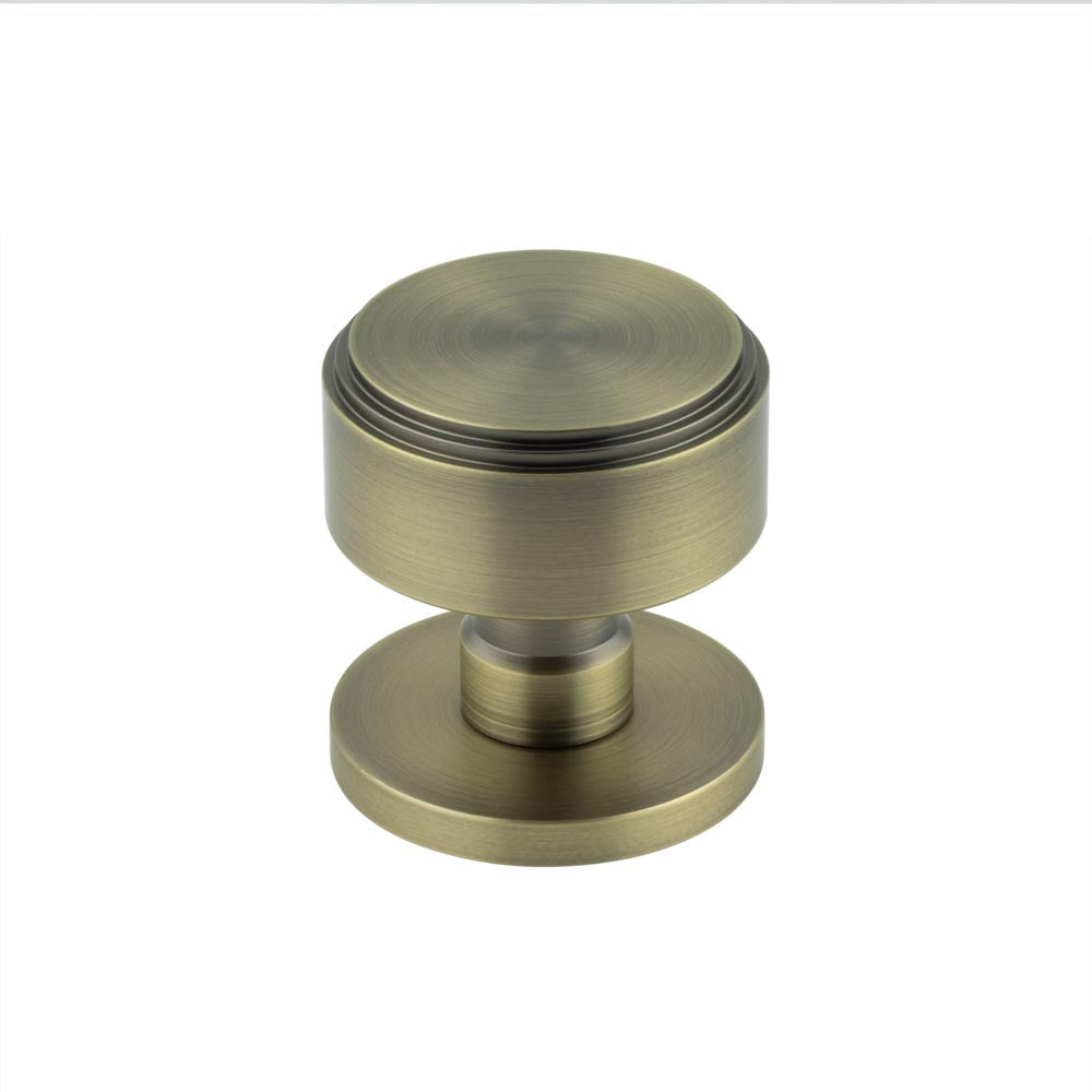 High quality image of Frelan - Step Antique Brass Mortice Knob Sku. JV804AB