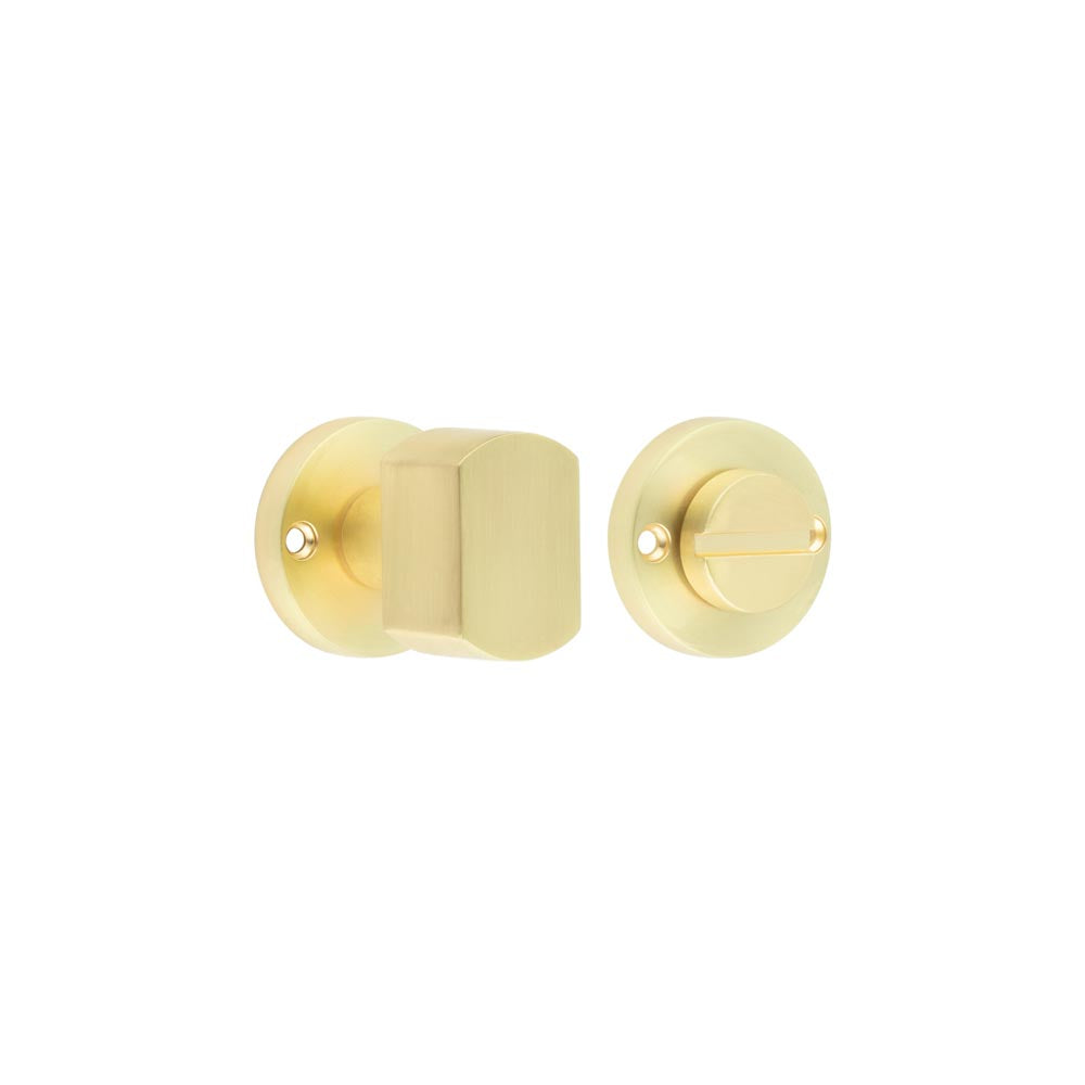 High quality image of Frelan - Contemporary Satin Brass Turn & Release for Mortice Knobs Sku. JV813SB