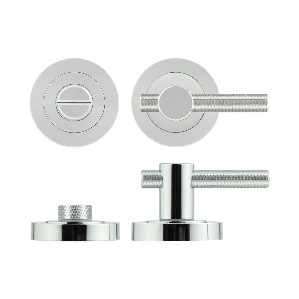 High quality image of Frelan - Jedo Bari Knurled Turns & Releases Polished Chrome Sku. JV855PC