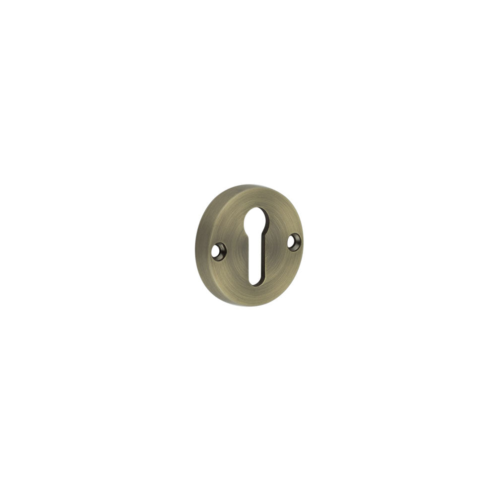 High quality image of Frelan - Contemporary Antique Brass Escutcheons for Mortice Knobs Sku. JV866AB
