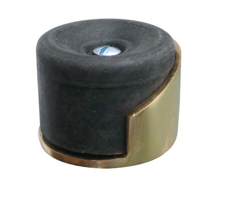 High quality image of Frelan - Jedo Shielded Floor Mounted Door Stop 40x30mm Polished Brass Sku. JV9529PB